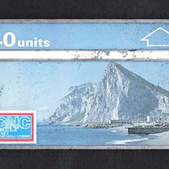 1991 Gibraltar 40 unit Northern Face Of The Rock (Landis & Gyr (Optical)) Phonecard