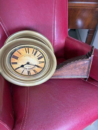 Rare Double Sided Brass Display Clock
