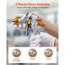 HVLP Air Spray Gun, Gravity Feed Paint Sprayer Gun with 3 Nozzles (1.3/1.4/1.7mm), 600ml Capacity Auto Paint Sprayer with Air Regulator for Automotive Primers, Clear Coats & Topcoats Image 3