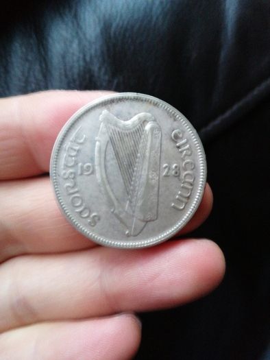 1928 Ireland Silver Half Crown Coin
