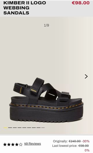 Doc Martens AirWair Sandals UK3 EU36