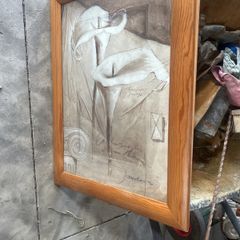 pine framed picture