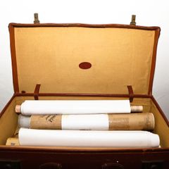 Vintage Leather Brown Suitcase
