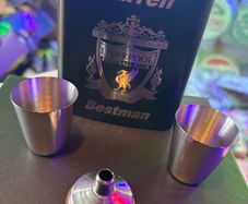 wedding gift Liverpool whiskey hip flask