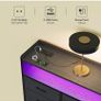 Black Chest of Drawers Bedroom, Dresser Cabinet with 2 Sockets, 2 USB Ports and 10 Colored LED Strips Image 6