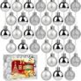 MULTIPLE COLOURS AVAILABLE 36 Pieces 30 mm Christmas Balls Decoration Shatterproof Christmas Tree Baubles Mini Christmas Hanging Ball for Holiday Wedding Party Decoration Image 4