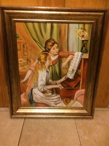 oil painting framed on canvas free postage