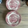 6 myott "the brook" red plates Image 2