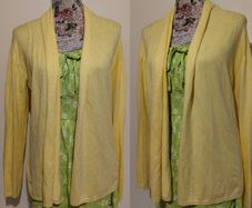Open Front Yellow Cardigan