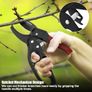 JiveSnip Professional Ratchet Anvil Pruning Shear Ratcheting Mechanism, Reinforced Design Handle Professional Bypass Garden Secateurs for Plants, Hedges, and Flowers Image 3