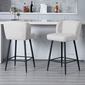Set of 2 Kitchen Bar Stools Breakfast Bar Chairs for Dining Room