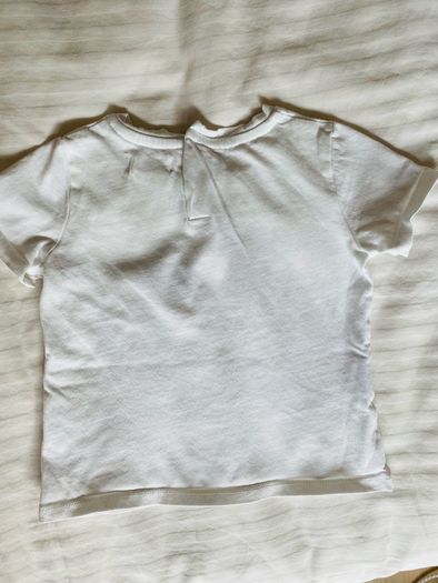 White T shirt with sparkly jungle print 12-18 months