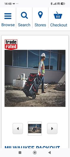 Milwaukee tool pack out tool box trolley.