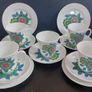Fabulous Vintage China Set of Four Trios by the Royal Grafton Fine Bone China in Cool Vintage Retro 70s Floral Pattern, Plus a Fifth Duo Image 2