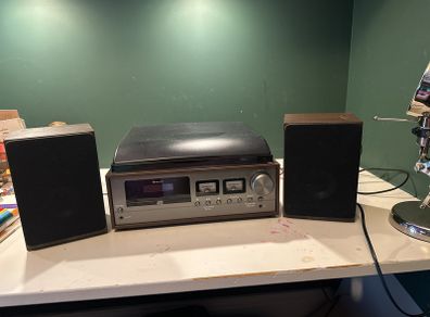 record player and CD