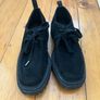 Pennies Black Suede Shoes Image 5