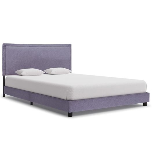 Bed Frame Light Grey Fabric 120x190 cm
