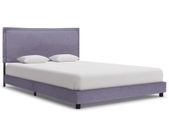 Bed Frame Light Grey Fabric 120x190 cm