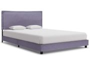 Bed Frame Light Grey Fabric 120x190 cm