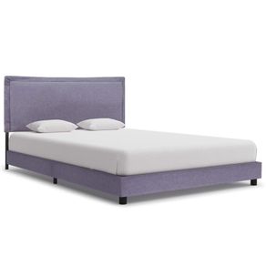 Bed Frame Light Grey Fabric 120x190 cm