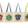 Harry Potter Canvas Tote Shopping Bag Gryffindor Crest School Red Handle Brand New Image 2