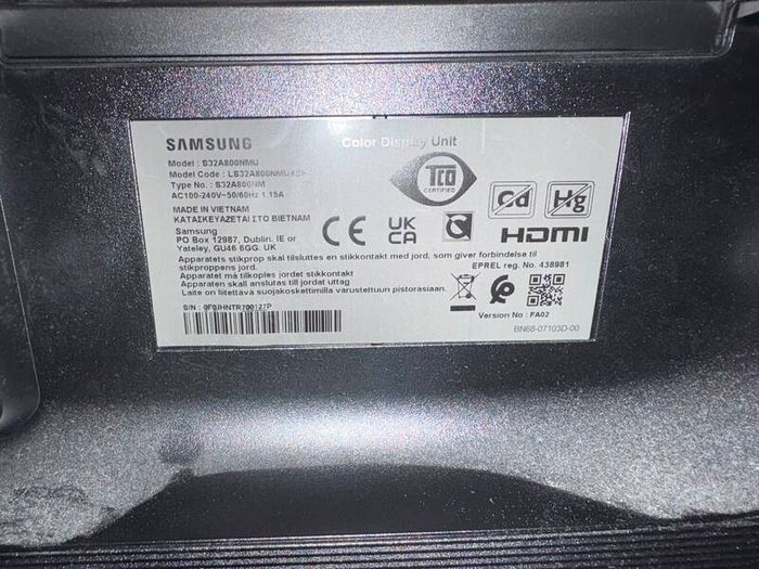 Samsung S32A800NMU - S80A Series - LED monitor - 4K - 32" - HDR