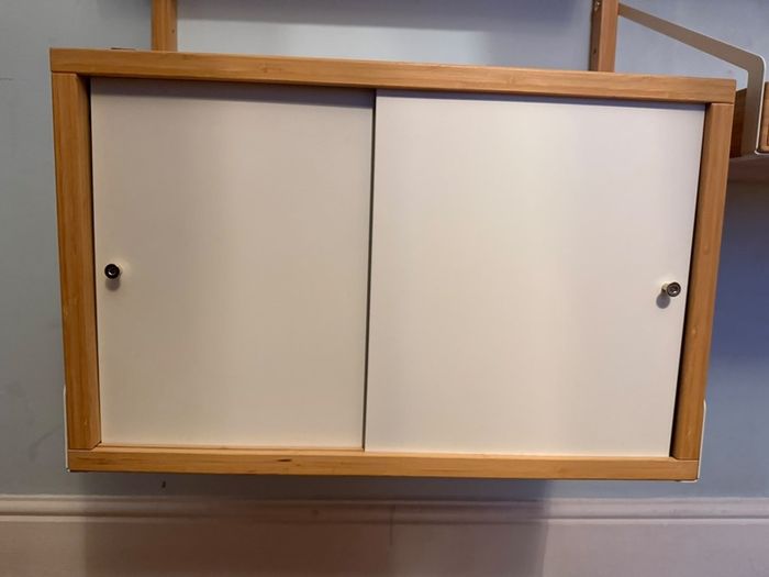 IKEA SVALNAS Bamboo Wall Shelving System