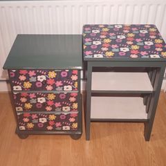 Small 3 drawer chest and table