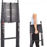 6.2 M Foldable Telescopic Ladder Aluminum New Image 4