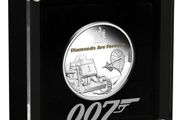 2021 Tuvalu 1 oz Silver Bullion Coin - James Bond Diamonds are Forever 50th Anniversary. Proof. (CoA + Original Box)