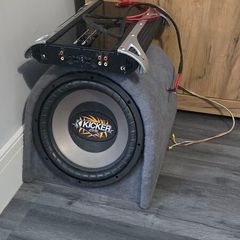 Kicker 12 inch subwoofer 400W RMS+4 channel Amplifier
