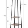 BRAND NEW Coat Stand with 3 Shelves Hall Trees Free Standing with Hooks for Scarves, Bags and Umbrellas Image 4