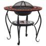 Mosaic Fire Pit Table Terracotta and White 68 cm Ceramic Image 9