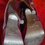 Carvela lace up burgundy patent leather and suede boots stiletto high heels 5 Image 9