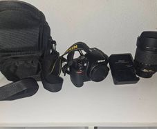 Nikon D3100 with lens