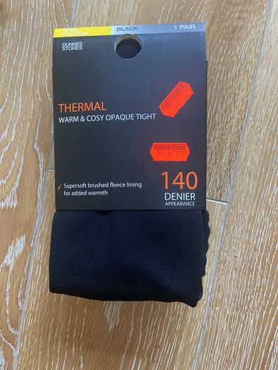 Brand New Black Thermal Opaque Tights Size Small