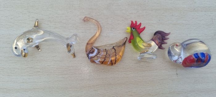 Murano glass small figurines