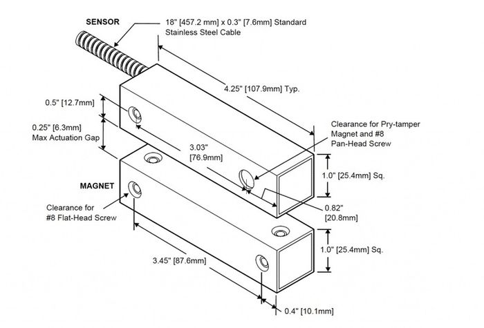 Surface Mount Alarm Contacts MAGNASPHERE