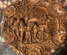 Hand craved plate free postage