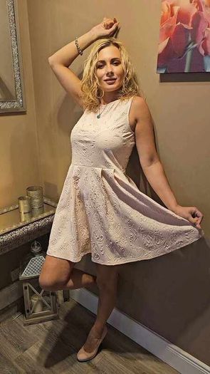 light pink dress