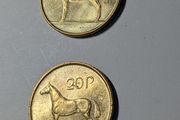 2 x 20 pence Irish