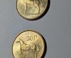 2 x 20 pence Irish