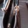 Black croc design Moda handbag Image 3