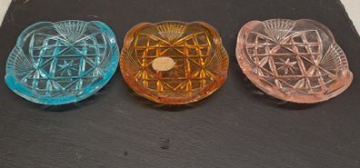 1950s Bohemia glass trinket dishes