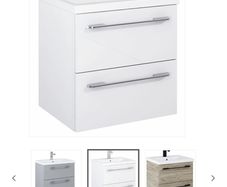 Sonas Bathroom Otto Plus White 50 Vanity Unit Wall Hung