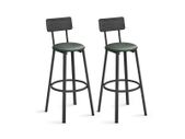 Set of 2 Bar Chairs PU Cover