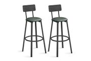 Set of 2 Bar Chairs PU Cover