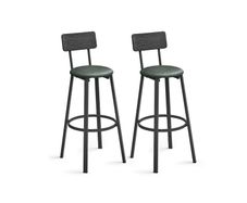 Set of 2 Bar Chairs PU Cover