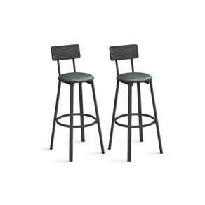 Set of 2 Bar Chairs PU Cover
