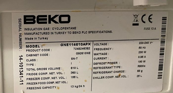 Beko American Fridge Freezer